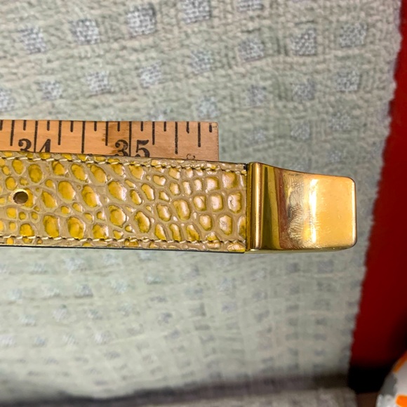 New Vintage Deadstock BB Simon Alligator belt with gold overlay buckle & tip. main image 5